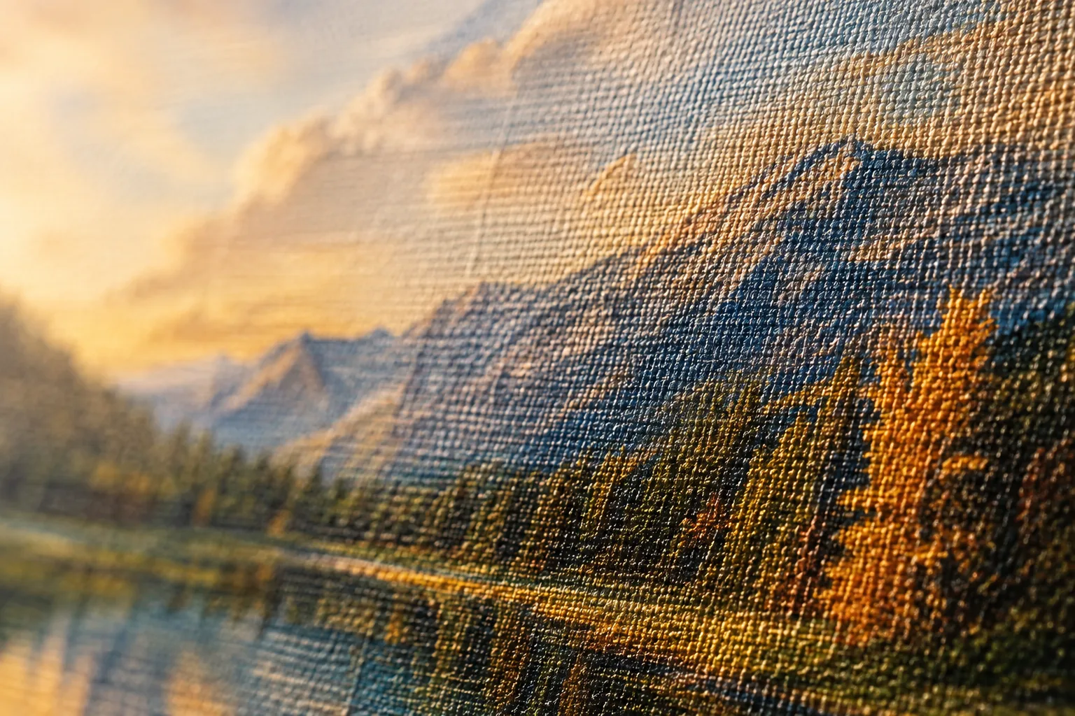 400 GSM cotton canvas weave close-up
