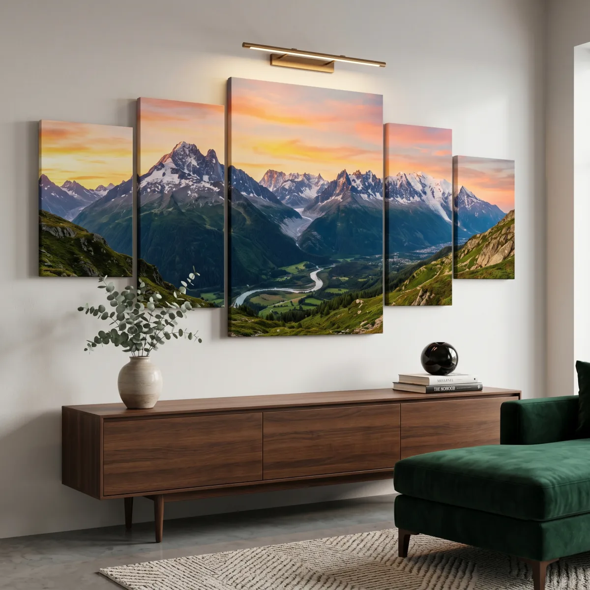 Five-piece canvas art modern home interior | PrintPosters.in