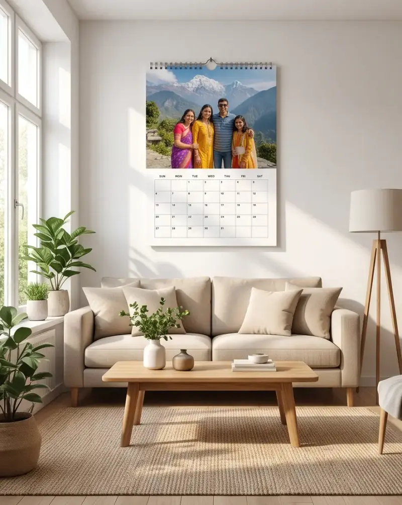 Personalized photo calendar preview