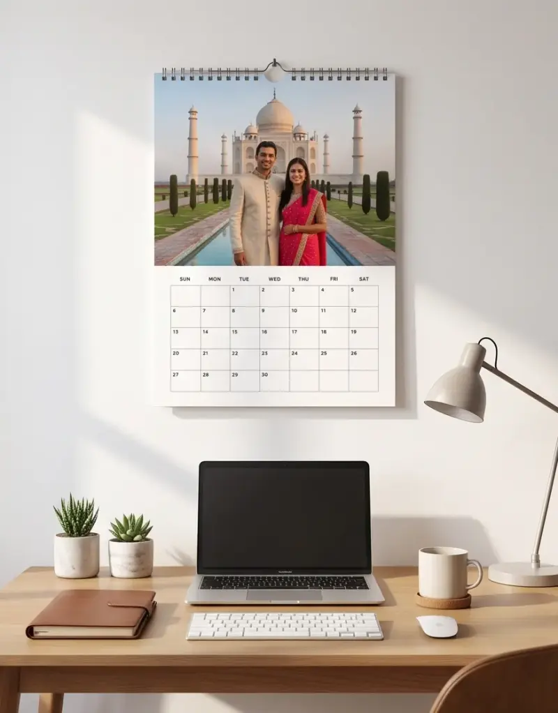 Photo calendar in Home Office