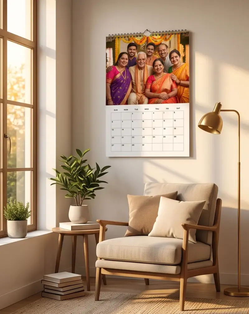 Photo calendar in Living Room