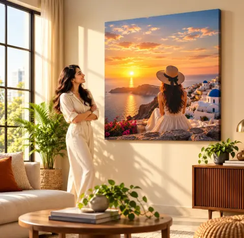 Sunlit canvas print dreams — custom canvas preview — PrintPosters.in