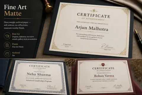 Gloss certificate paper finish | PrintPosters.in