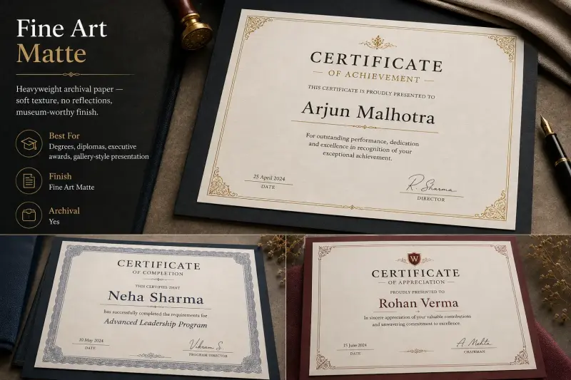 Gloss certificate paper finish | PrintPosters.in