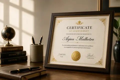Premium certificate craftsmanship | PrintPosters.in