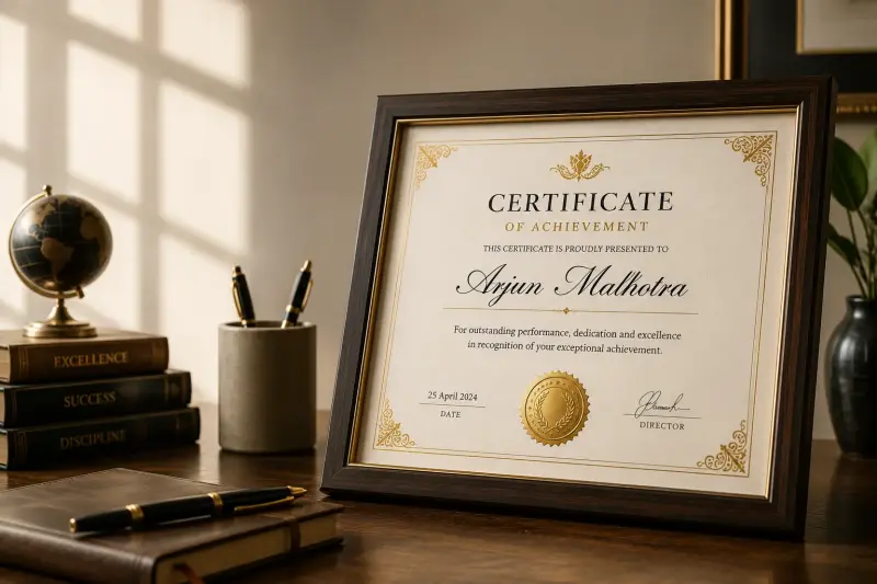 Premium certificate craftsmanship | PrintPosters.in