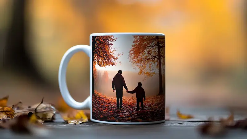 Father and son photo mug gift | PrintPosters.in