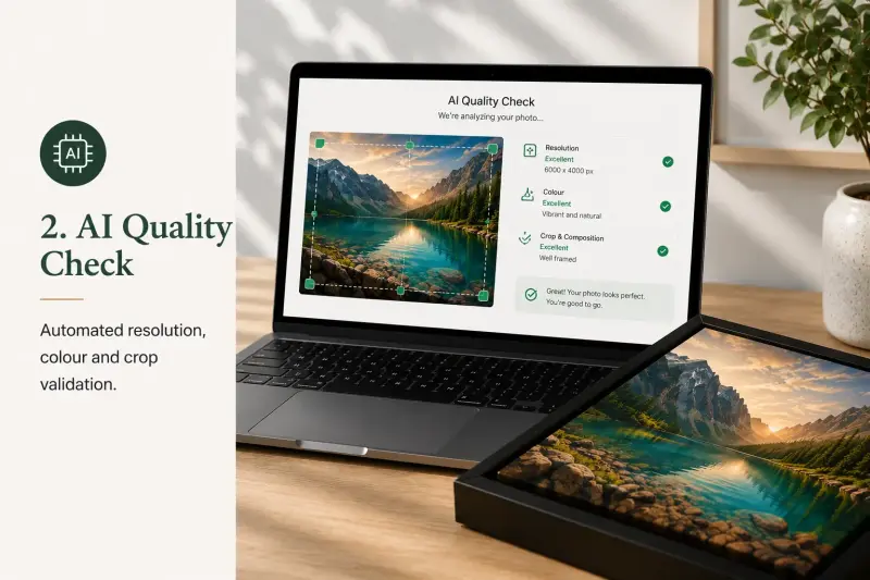 AI quality check for canvas floater frame upload | PrintPosters.in