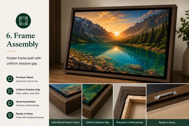 Floater frame assembly with shadow gap | PrintPosters.in