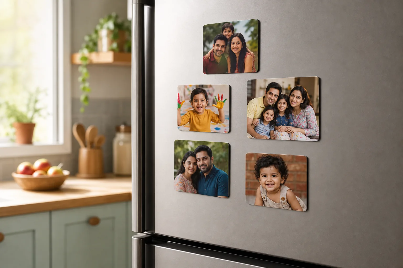 1mm flexible custom fridge magnet on refrigerator