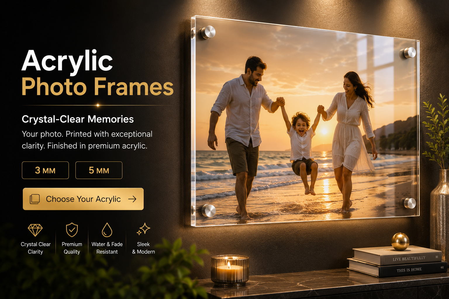 Acrylic Photo Frames — crystal-clear premium display