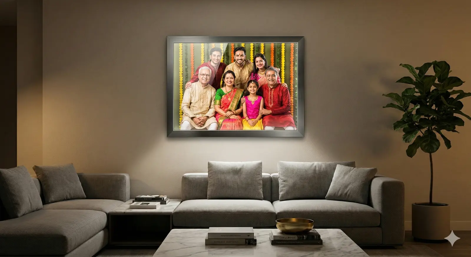 Large LED photo frame wall art | PrintPosters.in