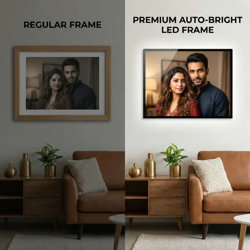 Personalised LED photo frame gift | PrintPosters.in