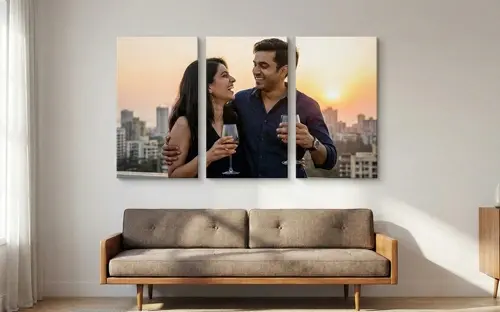 Split canvas wall art — housewarming gift for a new home