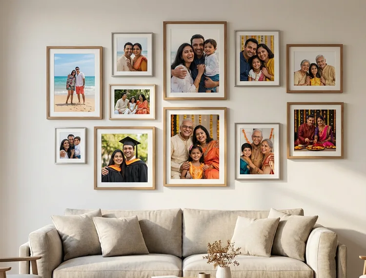 Multiple Photo Frames of Different sizes