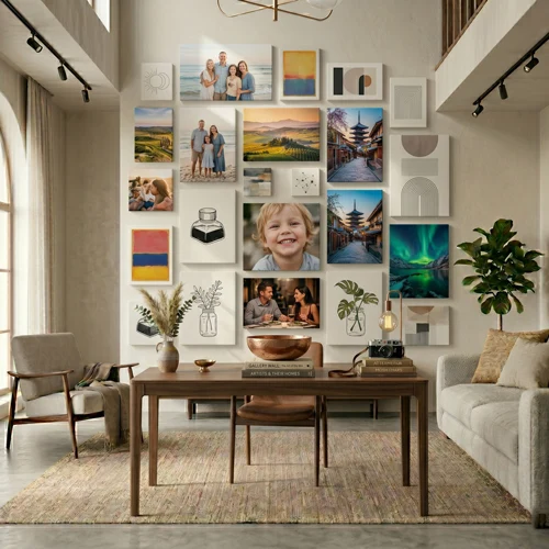 Textured canvas print with a matte artistic finish