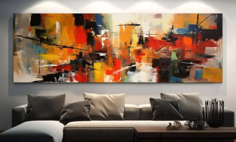 The Memory — gallery-wrapped canvas print above a living room sofa